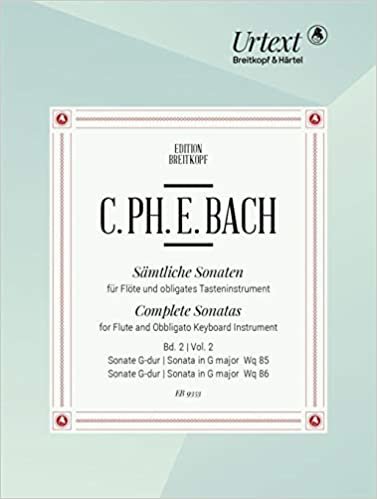 Sämtliche Sonaten für Flöte und obligates Tasteninstrument Bd. 2: Sonaten G-dur Wq 85 und G-dur Wq 86: Flöte, Cembalo (Klavier) indir