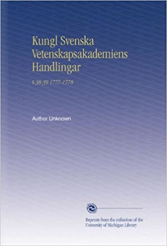 Kungl Svenska Vetenskapsakademiens Handlingar: V.38-39 1777-1778 indir