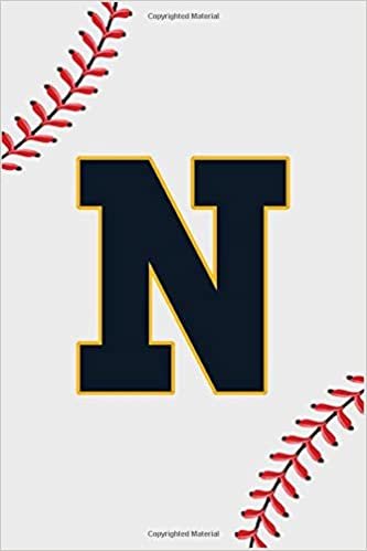 Baseball Notebook N: Baseball Letter N Initial Monogram Gift For Baseball Players Journal Note Taking For men, boys and girls 110 Pages 6 x 9 inches College Ruled indir