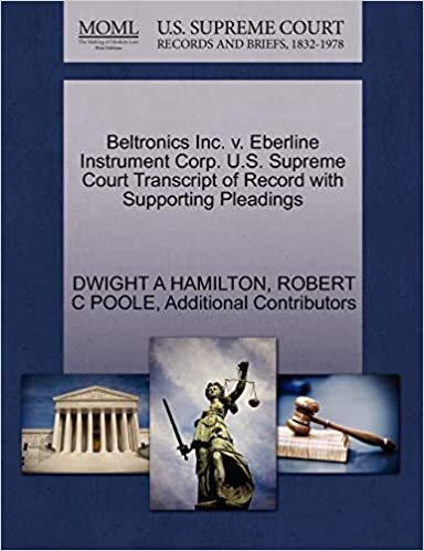 Beltronics Inc. v. Eberline Instrument Corp. U.S. Supreme Court Transcript of Record with Supporting Pleadings indir