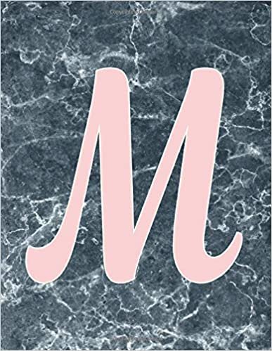 indir Rose pink M Monogram Initial letter M Notebooks Journals gifts for kids, Girls and Women who like black &amp; white marbles, Writing &amp; Note Taking - 120 ... Book, Composition notebook, Journal or Diary