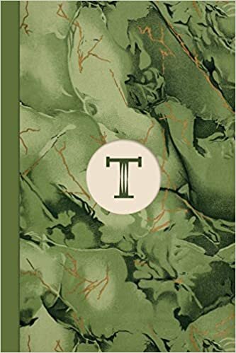 indir Monogram T Marble Notebook (Leafy Green Edition): Blank Lined Marble Journal for Names Starting with Initial Letter T (Marble Notebooks Leafy Green)