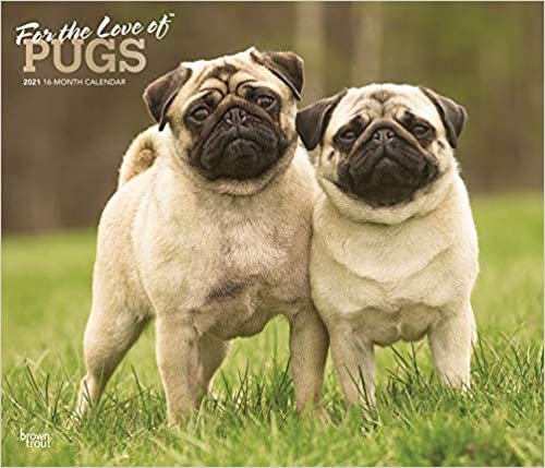 Pugs – For the Love of - Möpse 2021 - 16-Monatskalender mit freier DogDays-App: Original BrownTrout-Kalender - Deluxe [Mehrsprachig] [Kalender] (Deluxe-Kalender)