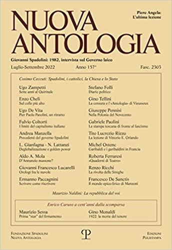 indir Nuova Antologia - A. CLVII, N. 2303, Luglio-Settembre 2022: Rivista Di Lettere, Scienze Ed Arti. Serie Trimestrale Fondata Da Giovanni Spadolini (Italian Edition)