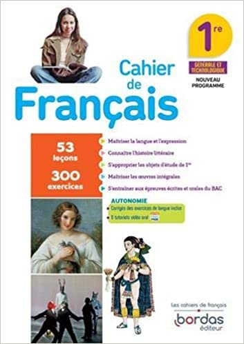indir Français 1re 2020 Cahier d&#39;exercices (CAHIERS FRANCAIS BORDAS)