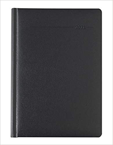 Buchkalender Mini Balacron schwarz 2021 - Büro-Kalender - Cheftimer 10,7x15,2 cm - 1 Tag 1 Seite - 352 Seiten - Alpha Edition indir