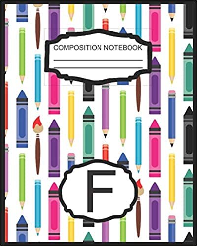 Composition Notebook F: Monogrammed Initial Elementary School Wide Ruled Interior Notebook indir