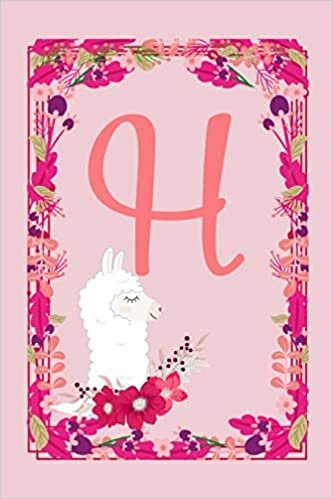 indir H: Letter H Monogram Initials Pink Llama Flowers Floral Notebook &amp; Journal