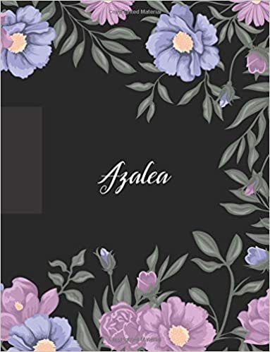 Azalea: 110 Ruled Pages 55 Sheets 8.5x11 Inches Climber Flower on Background Design for Note / Journal / Composition with Lettering Name,Azalea indir