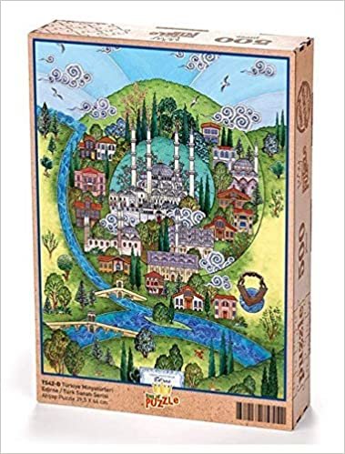 indir Türkiye Minyatürleri - Edirne - Nasuhi Hasan Çolpan Ahşap Puzzle 500 Parça (TS42-D)