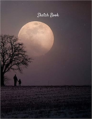 تحميل Sketch Book: Winter Moon Themed Personalized Artist Sketchbook For Drawing and Creative Doodling