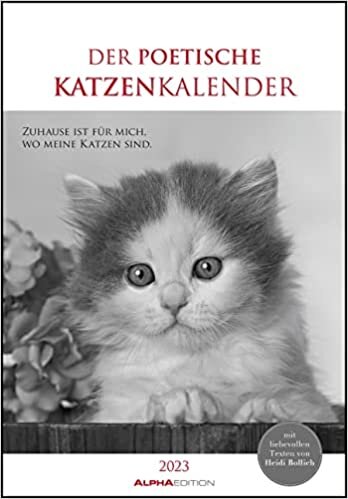 Der poetische Katzenkalender 2023 - Bild-Kalender 24x34 cm