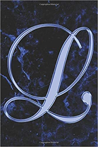 L Journal: A Monogrammed L Initial Capital Letter Notebook For Writing And Notes: Great Personalized Gift For All First, Middle, Or Last Names (Blue Gold Watercolor Black Marble Granite Veins Print) indir