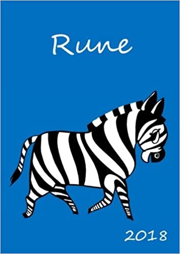 indir 2018: personalisierter Zebra-Kalender 2018 - Rune - DIN A5 - eine Woche pro Doppelseite