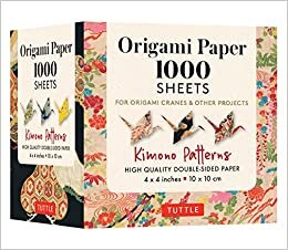 Origami Paper 1,000 sheets Kimono Patterns 4" (10 cm): Tuttle Origami Paper: Double-Sided Origami Sheets Printed with 12 Different Designs (Instructions Included)