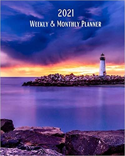 2021 Weekly and Monthly Planner: Lighthouse Under the Sunset- Monthly Calendar with U.S./UK/ Canadian/Christian/Jewish/Muslim Holidays– Calendar in ... Lighthouses Travel For Work Business School indir