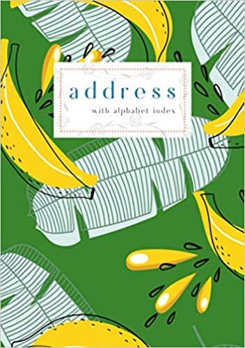 indir Address with Alphabet Index: A5 Medium Contact Book with A-Z Alphabetical Labels | Stylish Banana Leaf Cover Design | Green