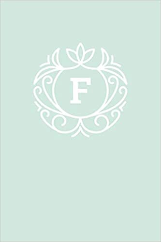 indir F: 110 College-Ruled Pages (6 x 9) | Monogram Journal and Notebook with a Light Mint Green Background and Simple Vintage Elegant Design | Personalized ... Journal | Monogramed Composition Notebook