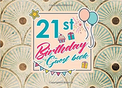 21st Birthday Guest Book: Log Keepsake Notebook For Family and Friends to Write In Their Names, Advice, Wishes, Comments or Predictions, Vintage/Aged Cover: Volume 57 indir