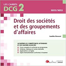 تحميل DCG 2 - Droit des sociétés et des groupements d&#39;affaires: Cours et applications corrigées