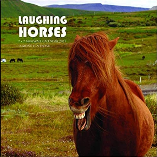 indir Laughing Horses 7 x 7 Mini Wall Calendar 2021: 16 Month Calendar