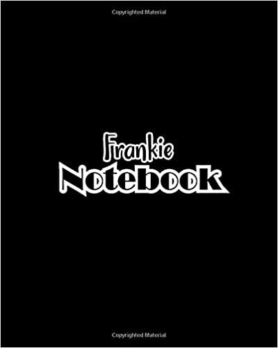 indir Frankie Notebook: 100 Sheet 8x10 inches for Notes, Plan, Memo, for Girls, Woman, Children and Initial name on Matte Black Cover