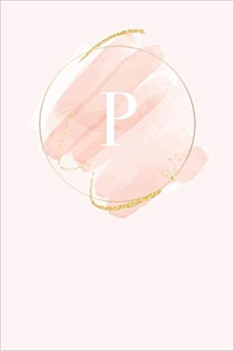 indir P: 110 Sketchbook Pages (6 x 9) | Light Pink Monogram Sketch and Doodle Notebook with a Simple Modern Watercolor Emblem | Personalized Initial Letter | Monogramed Sketchbook