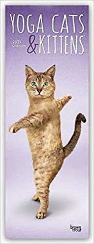 indir Yoga Cats &amp; Kittens – Yoga-Katzen und Yoga-Kätzchen 2021: Original BrownTrout-Kalender - Slimline [Mehrsprachig] [Kalender] (Slimline-Kalender)