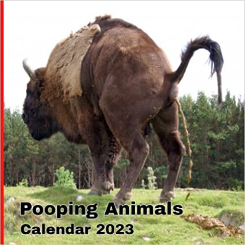 Pooping animals calendar 2023: Gift for animals lovers