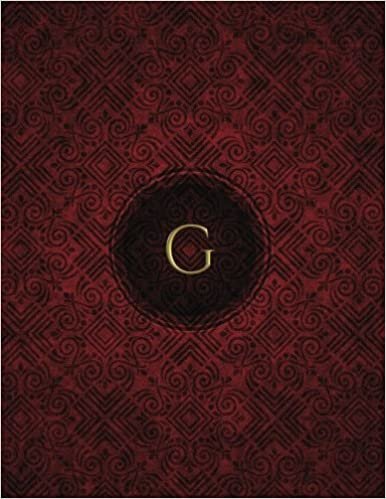 Monogram "G" Blank Sketchbook: Sketch Pad Notebook (Monogram Crimson 150 Sketch) indir