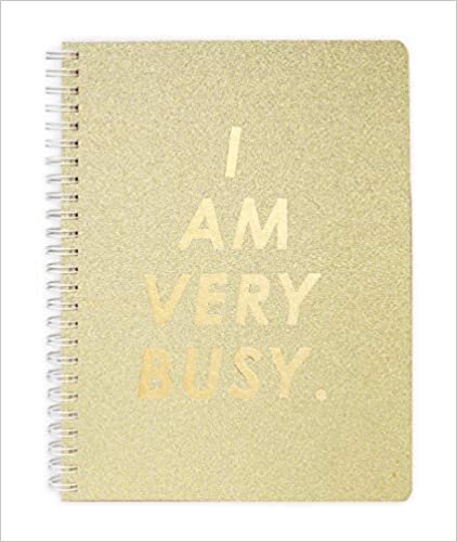  بدون تسجيل ليقرأ Ban.do Rough Draft Mini Spiral Notebook with Saying, 9" x 7" with Pockets and 160 Lined Pages, I Am Very Busy (Gold Glitter)