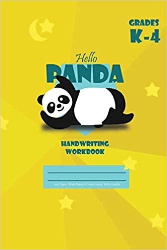 Hello Panda Primary Handwriting k-4 Workbook, 51 Sheets, 6 x 9 Inch Yellow Cover indir