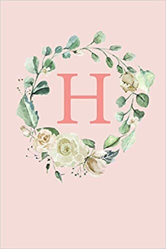 H: White Roses and Peonies Monogram Sketchbook | 110 Sketchbook Pages (6 x 9) | Floral Watercolor Monogram Sketch Notebook | Personalized Initial Letter Journal | Monogramed Sketchbook indir