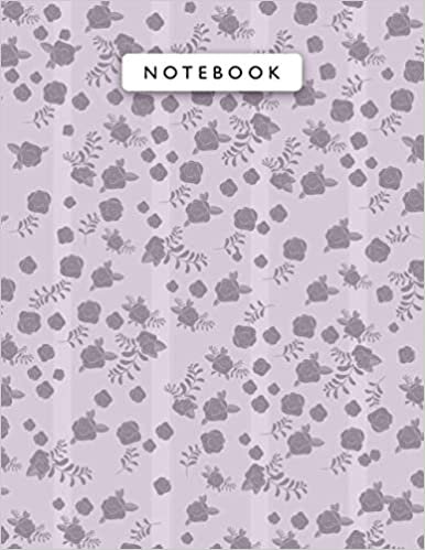Notebook Thistle Color Mini Vintage Rose Flowers Lines Patterns Cover Lined Journal: Work List, Monthly, Wedding, Journal, 110 Pages, College, A4, 8.5 x 11 inch, Planning, 21.59 x 27.94 cm
