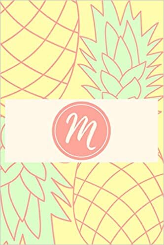 Personalized Pineapple Initial "M" Notebook (Yellow) (Yellow Personalized Pineapple Notebooks) indir