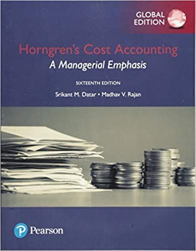 Horngren's Cost Accounting: A Managerial Emphasis, Global Edition