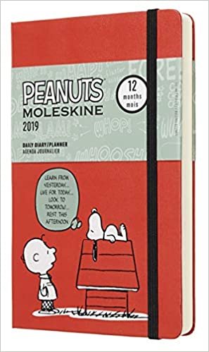 ダウンロード  Moleskine 2019 12M Limited Edition Peanuts Daily, Large, Daily, Red, Hard Cover (5 x 8.25) 本