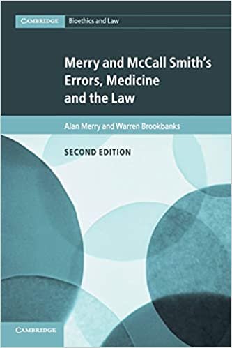 Merry و Smith McCall 's من الأخطاء ، الدواء و قانون (Cambridge bioethics و قانون)