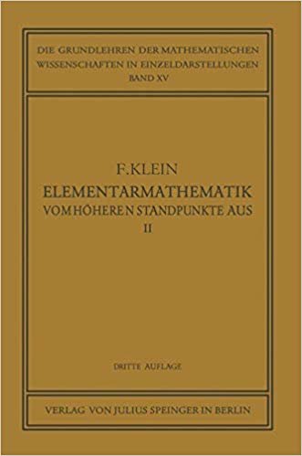 Elementarmathematik Vom H heren Standpunkte Aus, II : Geometrie : 20/2 indir