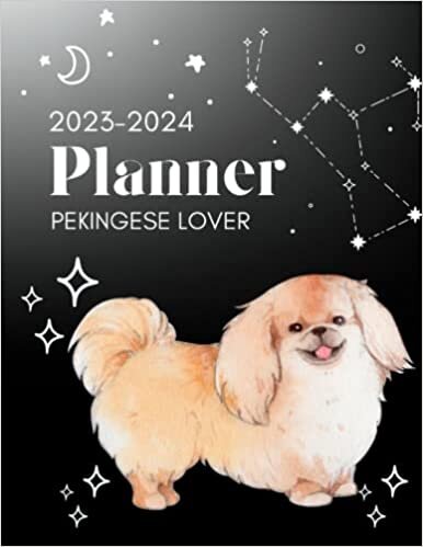 2023-2024 PLANNER: 2 Years Minimal and Simple Planner_2023-2024 Monthly Appointment Calendar Planner_Goal Setting And note for guide and organization your life with USA Federal Holidays (Pekingese Lover)