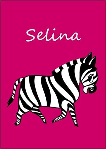 indir Selina: personalisiertes Malbuch / Notizbuch / Tagebuch - Zebra - A4 - blanko