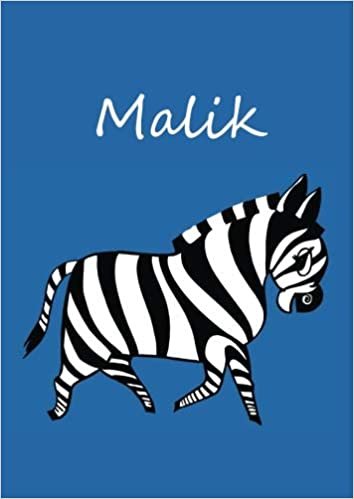 Malik: individualisiertes Malbuch / Notizbuch / Tagebuch - Zebra - A4 - blanko indir