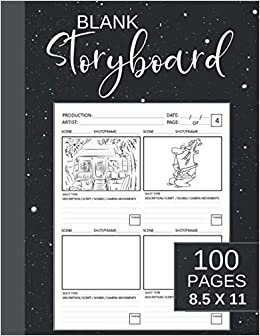 Blank Storyboard: Blank Storyboard Sketchbook Pad, Illustration Template Book With Panels For Directors, Layouts, Animators & Creative Storytellers, Notebook Sketchbook Template Panel Pages, Professional Storyboard Notebooks (8.5x11)