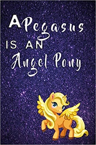 indir A Pegasus is an angel pony notebook: Notebook graph paper 120 pages 6x9 perfect as math book, sketchbook, workbook and diary Angelically Pony with Stars