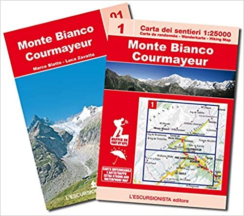01 - Monte Bianco, Courmayeur hiking map 1:25.000 WATERPROOF 2018 indir