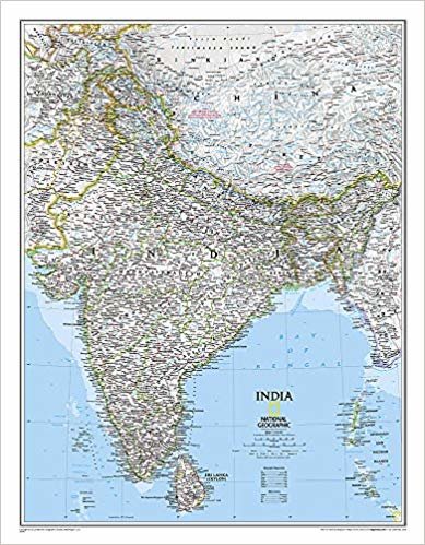تحميل خريطة حائط ناشونال جيوغرافيك: الهند كلاسيكي – المطبوعة المغلفة (59.7 x 76.8 cm) (ناشونال جيوغرافيك مرجع خريطة)