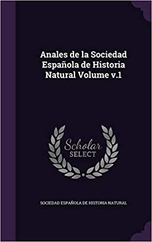 Anales de La Sociedad Espanola de Historia Natural Volume V.1 indir