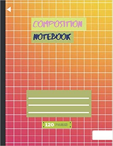 ダウンロード  Composition notebook graph paper For Kids Boys Girl 120 pages, Bright colored background with yellow and pink cover 本