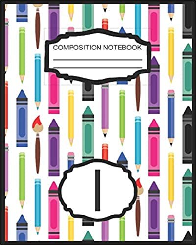 Composition Notebook I: Monogrammed Initial Elementary School Wide Ruled Interior Notebook