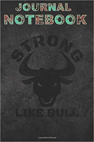 indir Journal Notebook, Composition Notebook: STRONG LIKE BULL BODYBUILDING 7 in x 9 in x 100 Lined and Blank Pages for Notes, To Do Lists, Journal, Soft Cover, Matte Finish